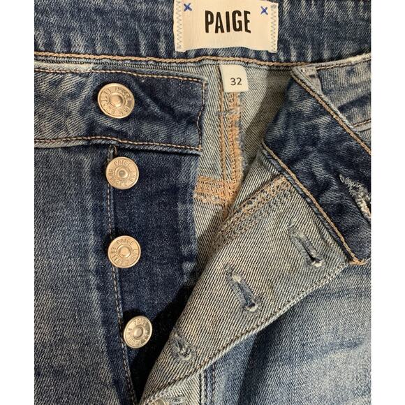 PAIGE Jeans Size 32x28 Sarah Straight Ankle Effortless Street Style Button Fly - Picture 8 of 9